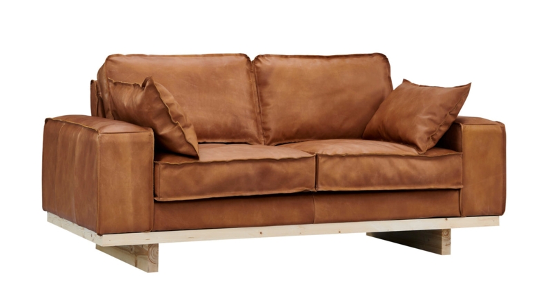 Chestnut Loveseat, Slatted Sides, Mission Frame, Craftsman Style