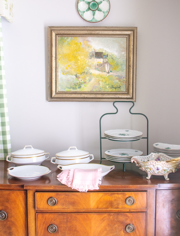 Classic Wood Sideboard Styled with Symmetrical Chinoiserie Lamps