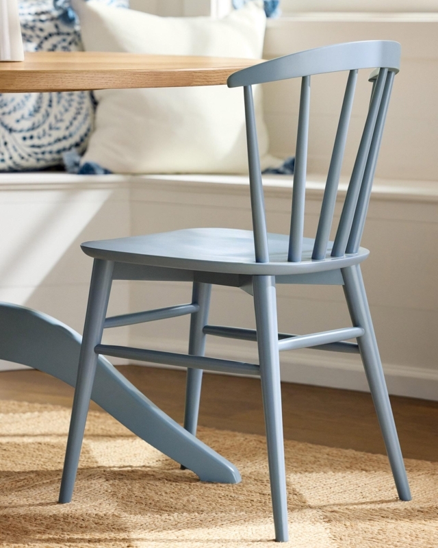 Coastal Style Upholstered Wingback Dining Chair for Dining Room