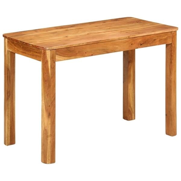 Compact Rectangular Dining Table Variegated Wood Grain