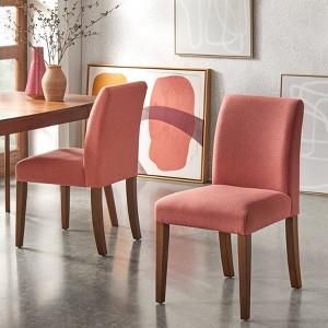 Contemporary Armless Dining Chairs with Gold Tipped Legs