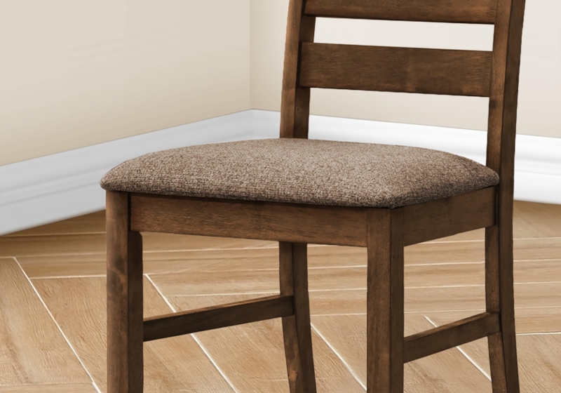 Contemporary Dining Chairs in Chocolate Brown with Vertical Cutout