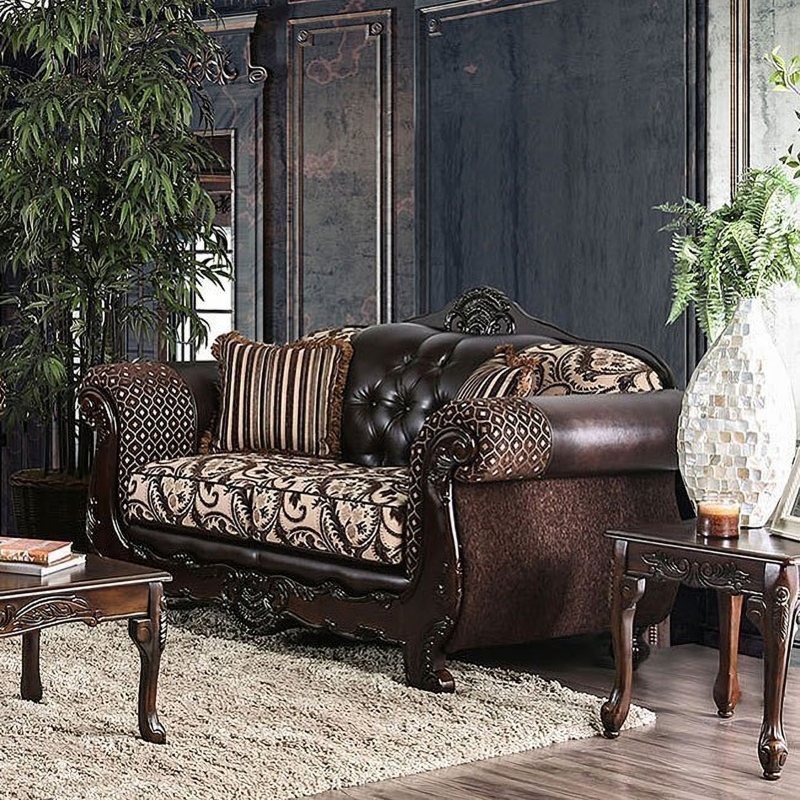 Contemporary Loveseat with Padded Armrests