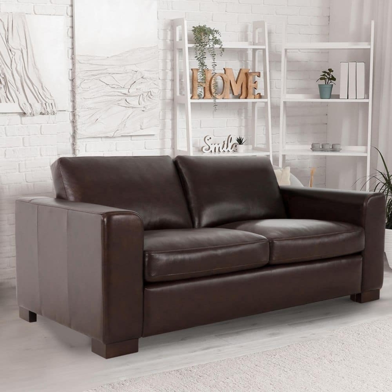 Contemporary Oversized Loveseat with Wide Track Arms, Espresso Finish