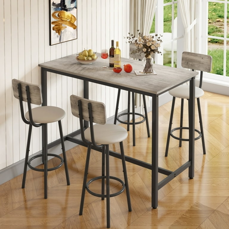 Counter Height Dining Set Upholstered Nailhead Trim Transitional Style