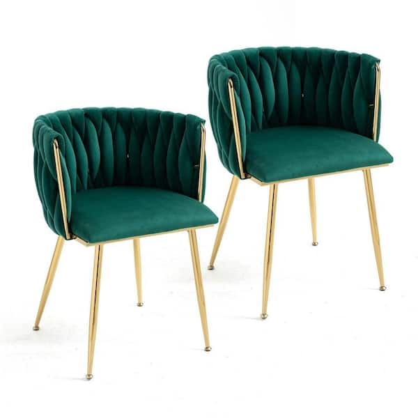 Dining Armchair Velvet with Curved Silhouette and Splayed Matte Black Metal Legs