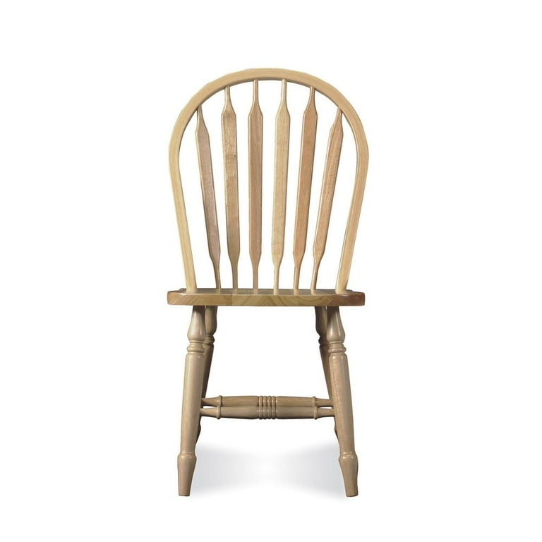 Dining Chair Arrowback Design Unfinished Wood Windsor