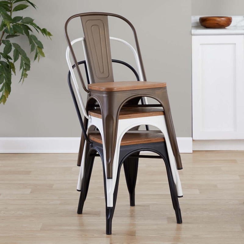 Dining Chair Barrel Back Silhouette, Bronze Velvet-Like, Metal Legs