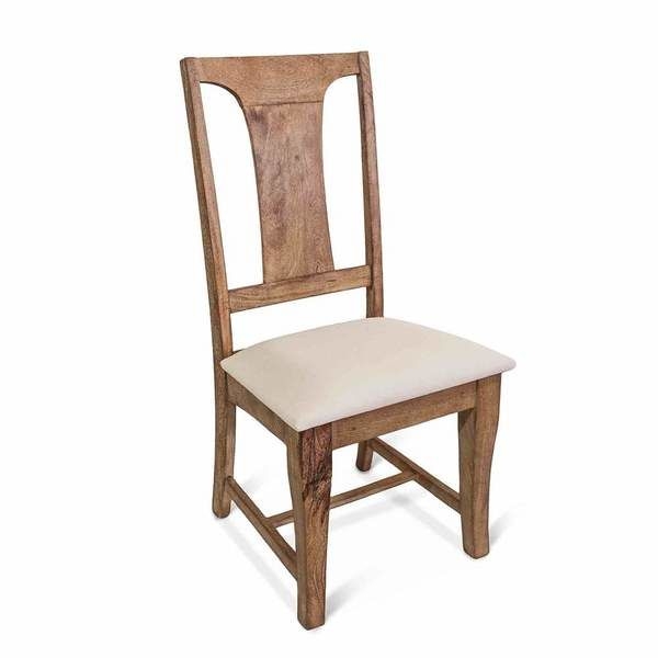 Dining Chair Barrel Silhouette, Spindle Back Detail, Warm Mango Wood