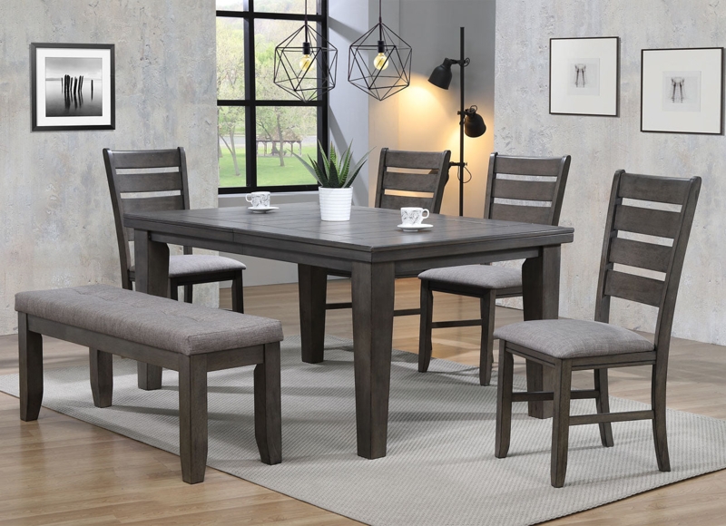 Dining Chair Contemporary Wood Finish Vertical Slat Back Curved