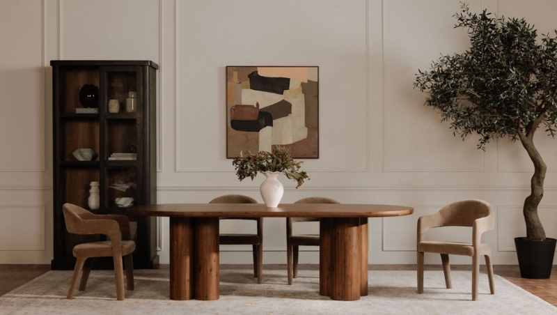 Dining Chair Curved Back Integrated Seat Black Frame