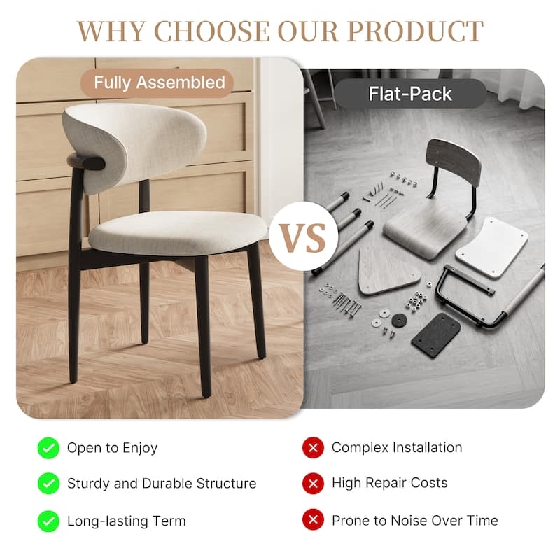 Dining Chair Curved Silhouette High Contrast Palette Black Frame
