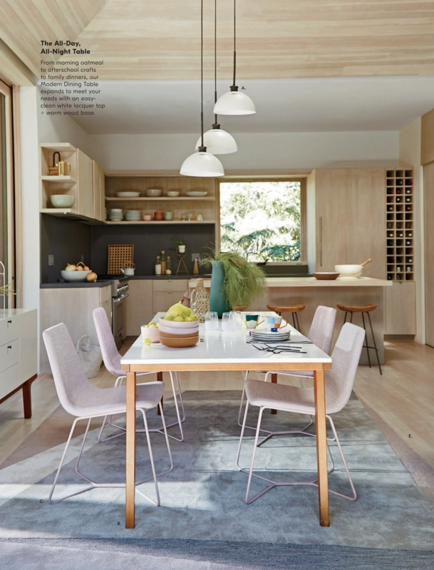 Dining Chair: Dusty Blush Linen Weave Upholstery with Bucket Seat