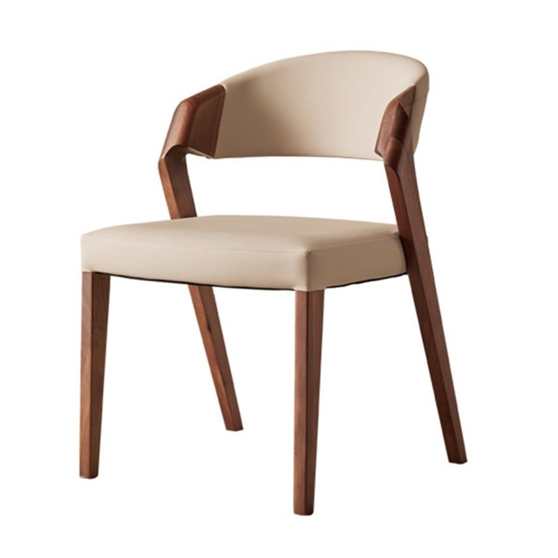 Dining Chair Grey Upholstered High Back Curved Support