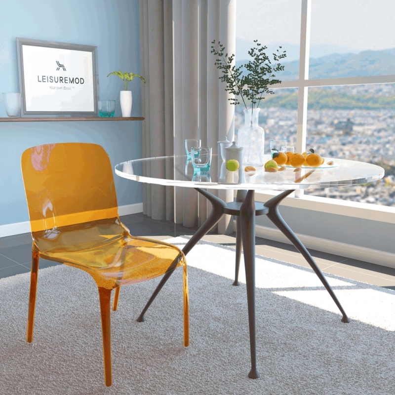 Dining Chair Grey Upholstered Integrated Arms Tapered Metal Legs Modern
