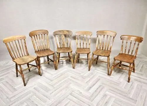 Dining Chair Harlequin Set Spindle Back Antique Finish Turned Legs