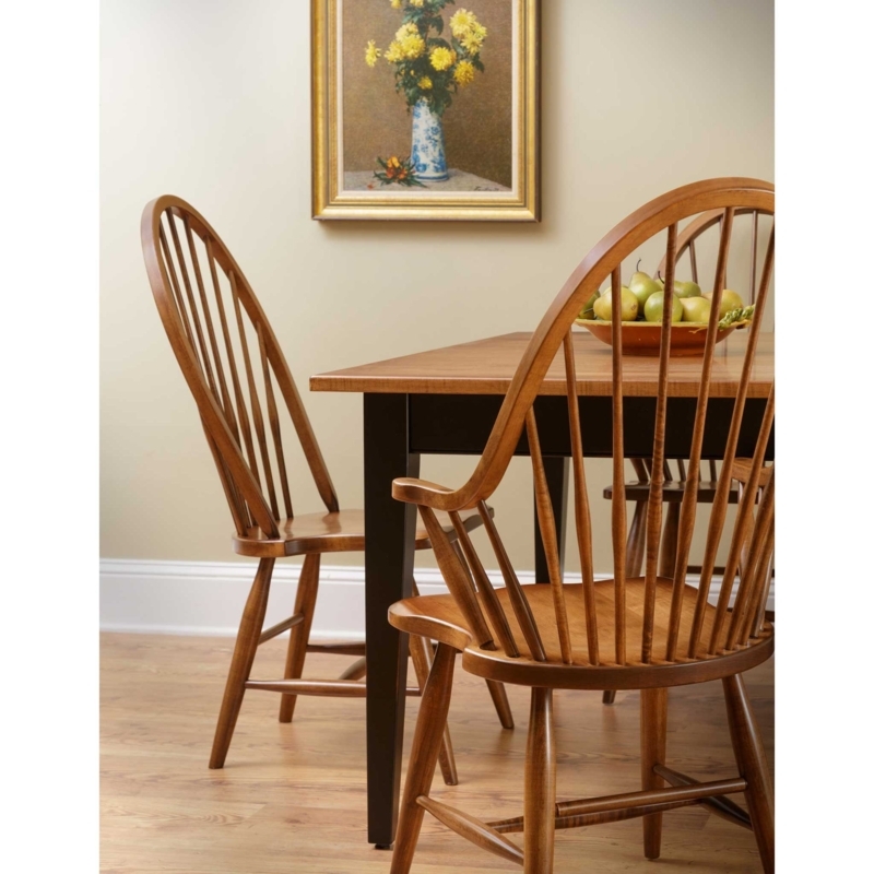 Dining Chair High Back Spindles Wood Toned Airy Dining Room