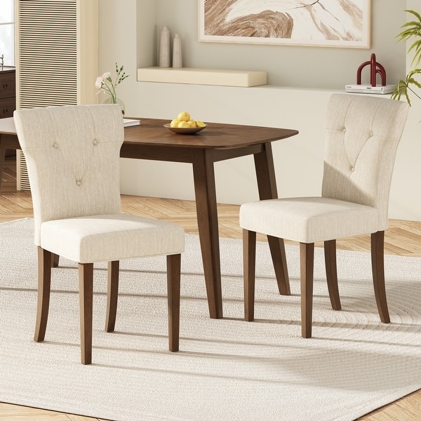 Dining Chair High Back Transitional Upholstery Dark Legs