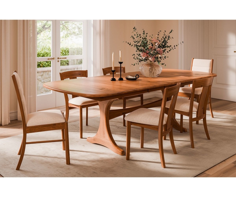 Dining Chair Honey Oak Low Back Spindle Detail Farmhouse Style