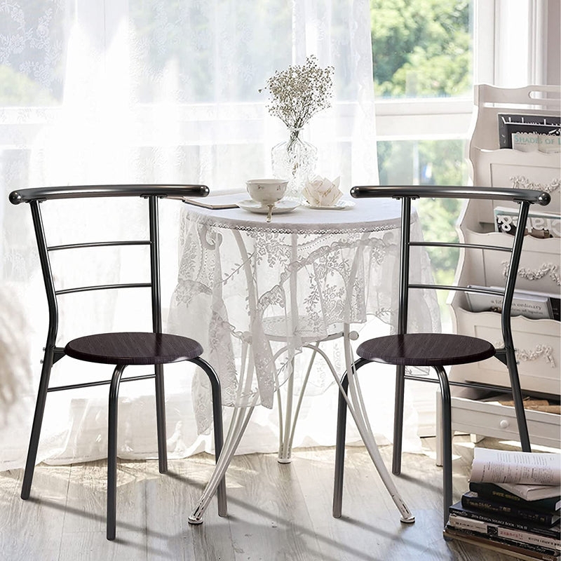 Dining Chair Industrial Farmhouse Cross Back Metal Wood Seat