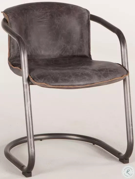 Dining Chair Ladder Back Design Distressed Ebony Textured Tan Seat
