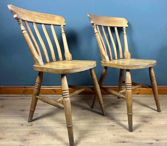 Dining Chair Ladder Back Rush Seat Rustic Farmhouse Wood Frame