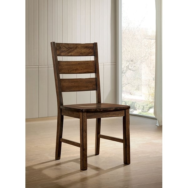 Dining Chair Mission Style Armless Square Legs Classic Slat Back