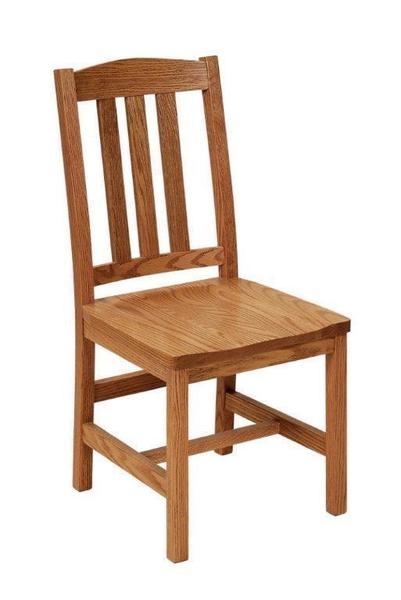 Dining Chair Mission Style Vertical Slat Back Solid Wood