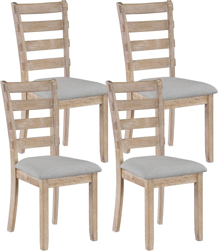 Dining Chair Modern Farmhouse Upholstered Seat Straight Legs
