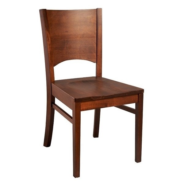 Dining Chair Panel Back Modern Solid Wood Tapered Legs