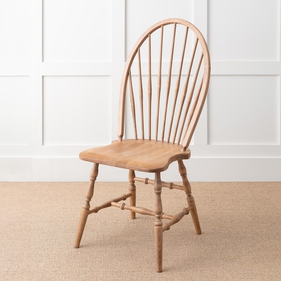 Dining Chair Rustic Light Oak Natural Finish High Spindle Back