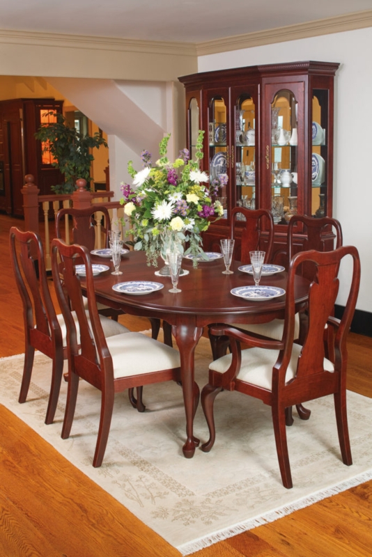 Dining Chair, Scooped Seat, Fiddle Back, Queen Anne Style