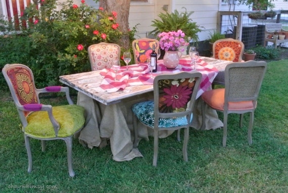 Dining Chair Set Geometric Woven Seat And Back Wood Frame Tapered Legs