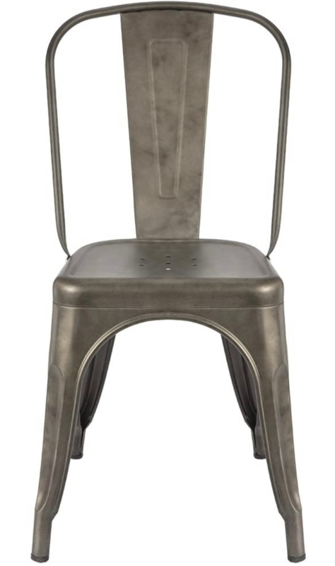 Dining Chair Set Metal Cross Back Wood Table Rustic Farmhouse