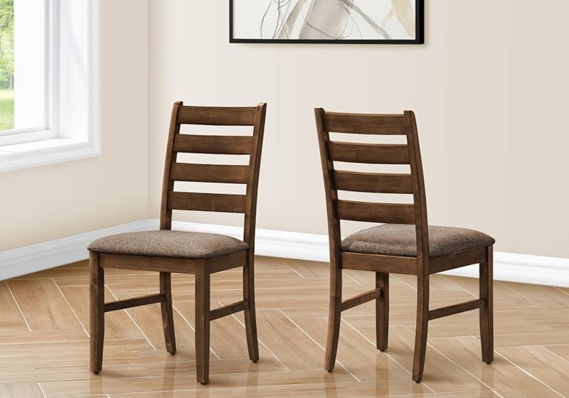 Dining Chair Set with Antique Cherry Finish and Turned Legs