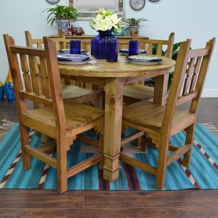 Dining Chair Southwestern Style Horizontal Slat Back Rustic (64 chars)
