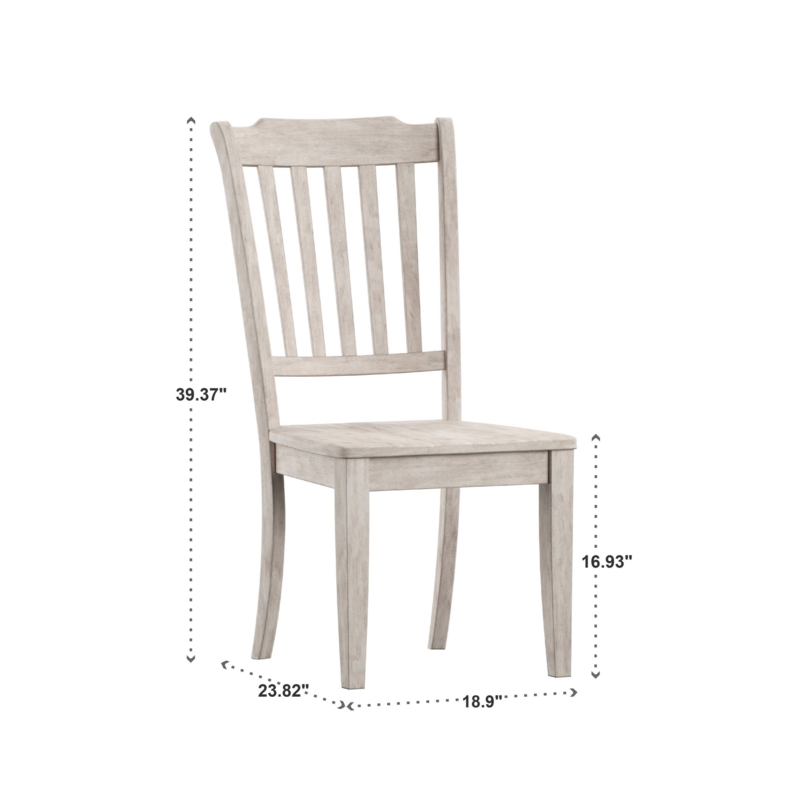 Dining Chair Spindle Back Distressed Antique White Turned Legs Cottage