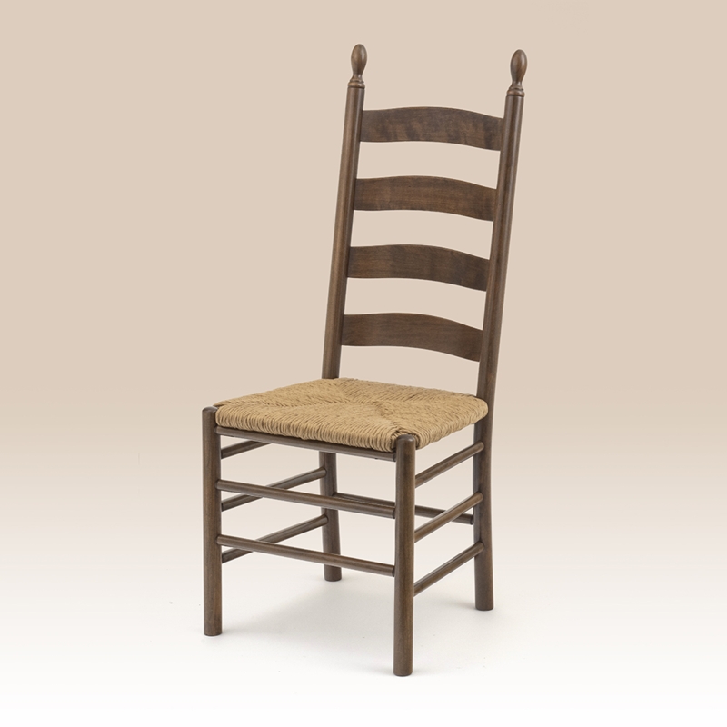 Dining Chair Traditional Woven Seat Black Painted Turned Legs