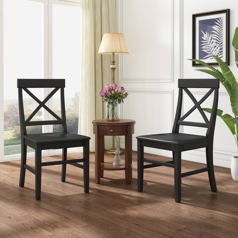 Dining Chair Turned Legs Dark Espresso Finish Spindle Back Farmhouse