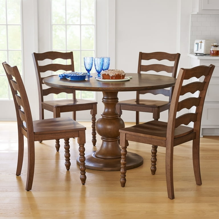 Dining Chair, Turned Legs, Slat Back, Homestead Brown, Traditional