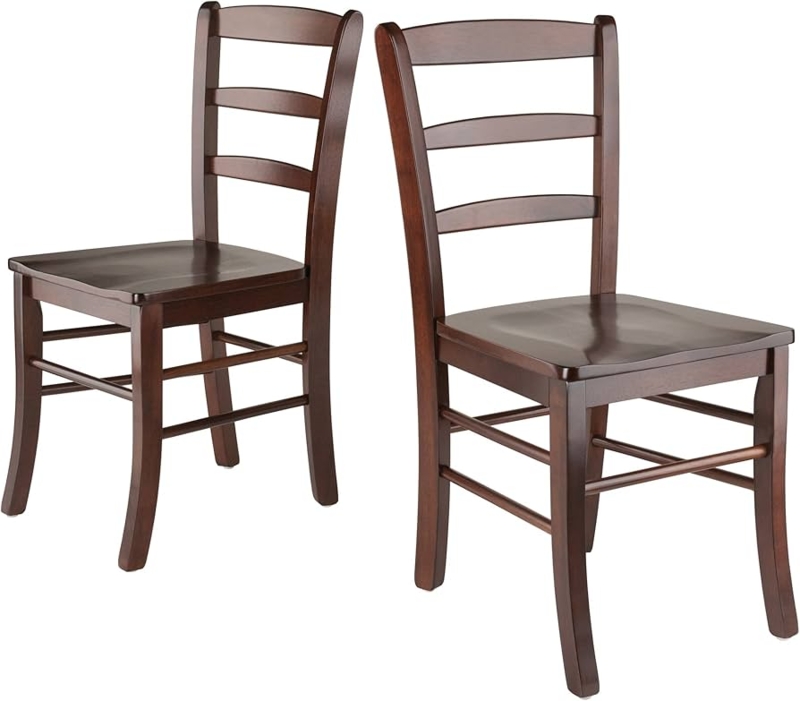 Dining Chair Warm Wood Kitchen Seating Side Stretchers Brown