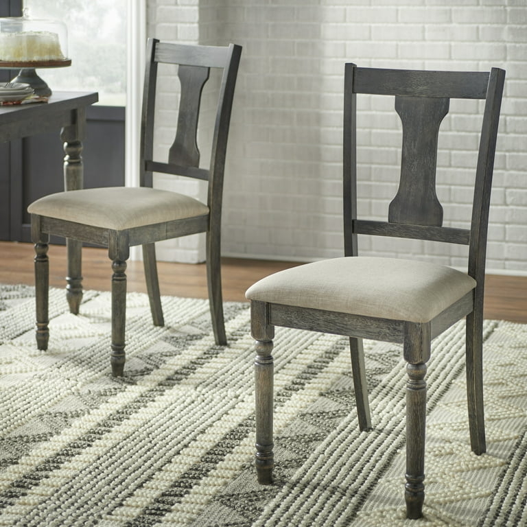 Dining Chair Weathered Grey Wash Rustic Farmhouse X-Back Design