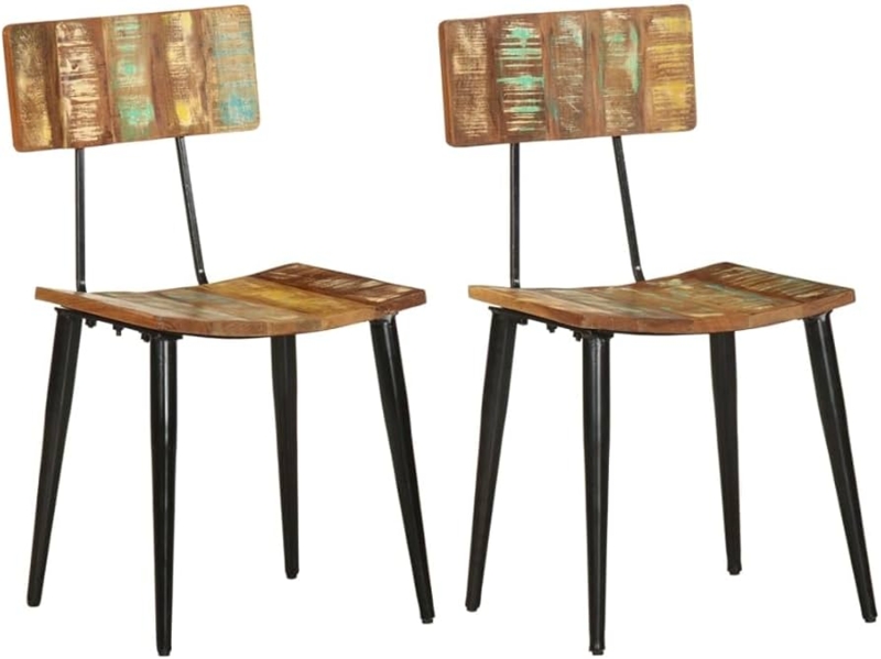 Dining Chair Wishbone Silhouette Woven Seat Multicolored Wood