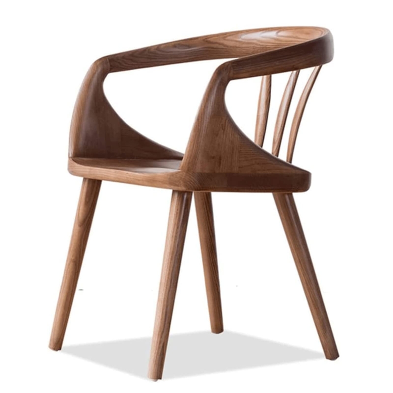 Dining Chair with Black Woven Cord Seat and Light Wood Frame