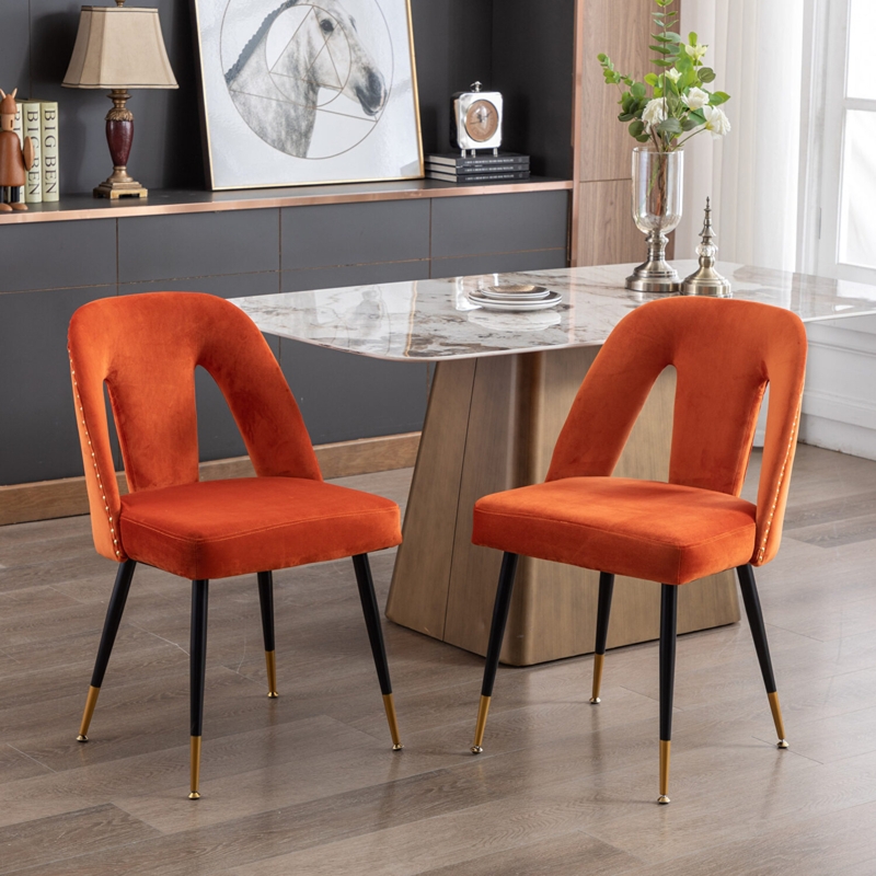 Dining Chair with Wraparound Bucket Seat and Cross Brace