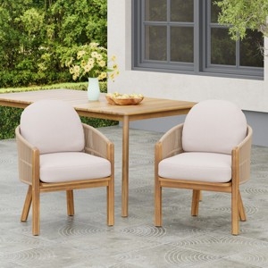 Dining Chair Woven Back Rope Light Gray Tapered Legs
