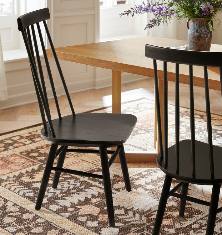 Dining Chair Woven Cord Walnut High Back Espresso Contrast