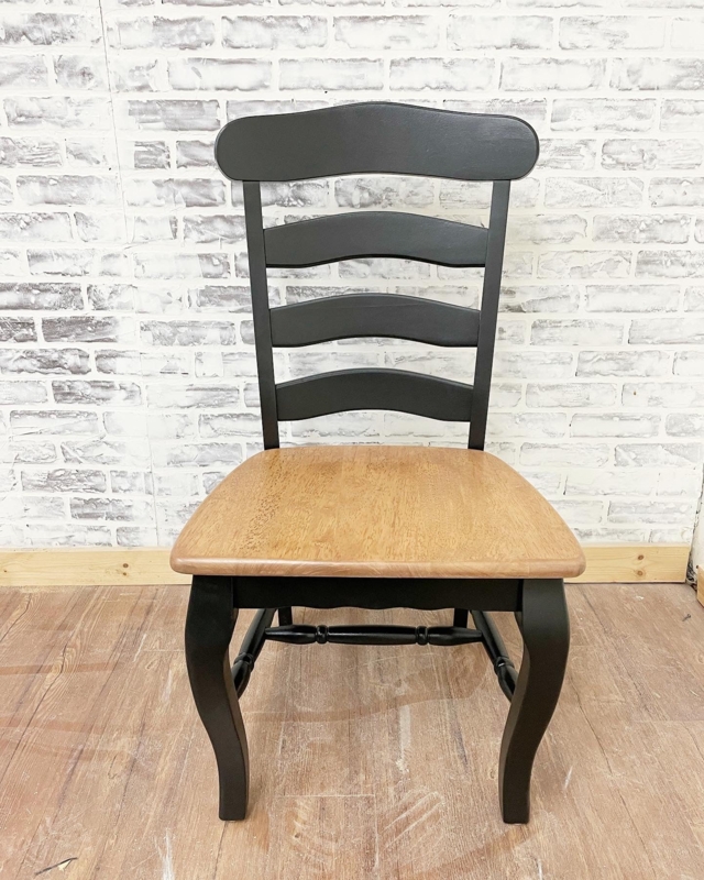 Dining Chair Woven Rush Seat Ladder Back Rustic Wood French Country