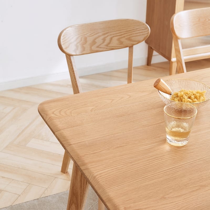 Dining Chair Y Back Woven Seat Natural Oak Finish Scandinavian