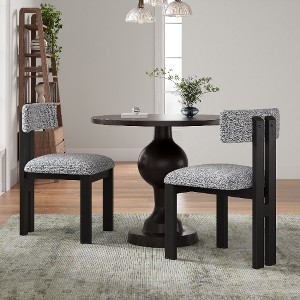Dining Chairs Armless Gray Upholstery Splayed Black Metal Legs